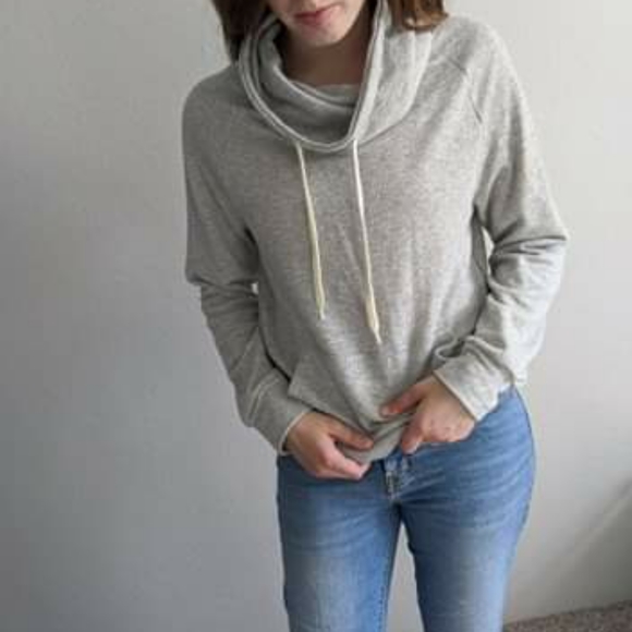 Grey Cowl Neck Sweatshirt - Picture 1 of 4